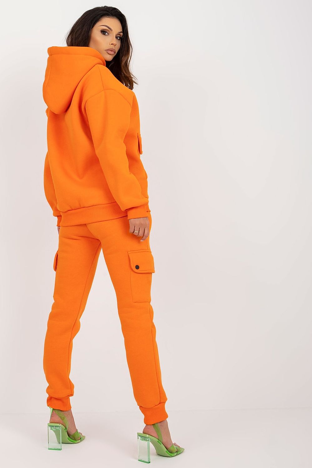 Complete casual outfit displayed on a model, featuring the luxury sweatshirt and cargo pants, ideal for both outdoor activities and relaxed occasions.