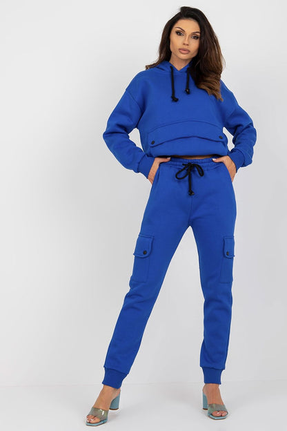 Close-up view of the hooded sweatshirt showcasing its flap pocket, blending sporty and military styles for modern casual wear.