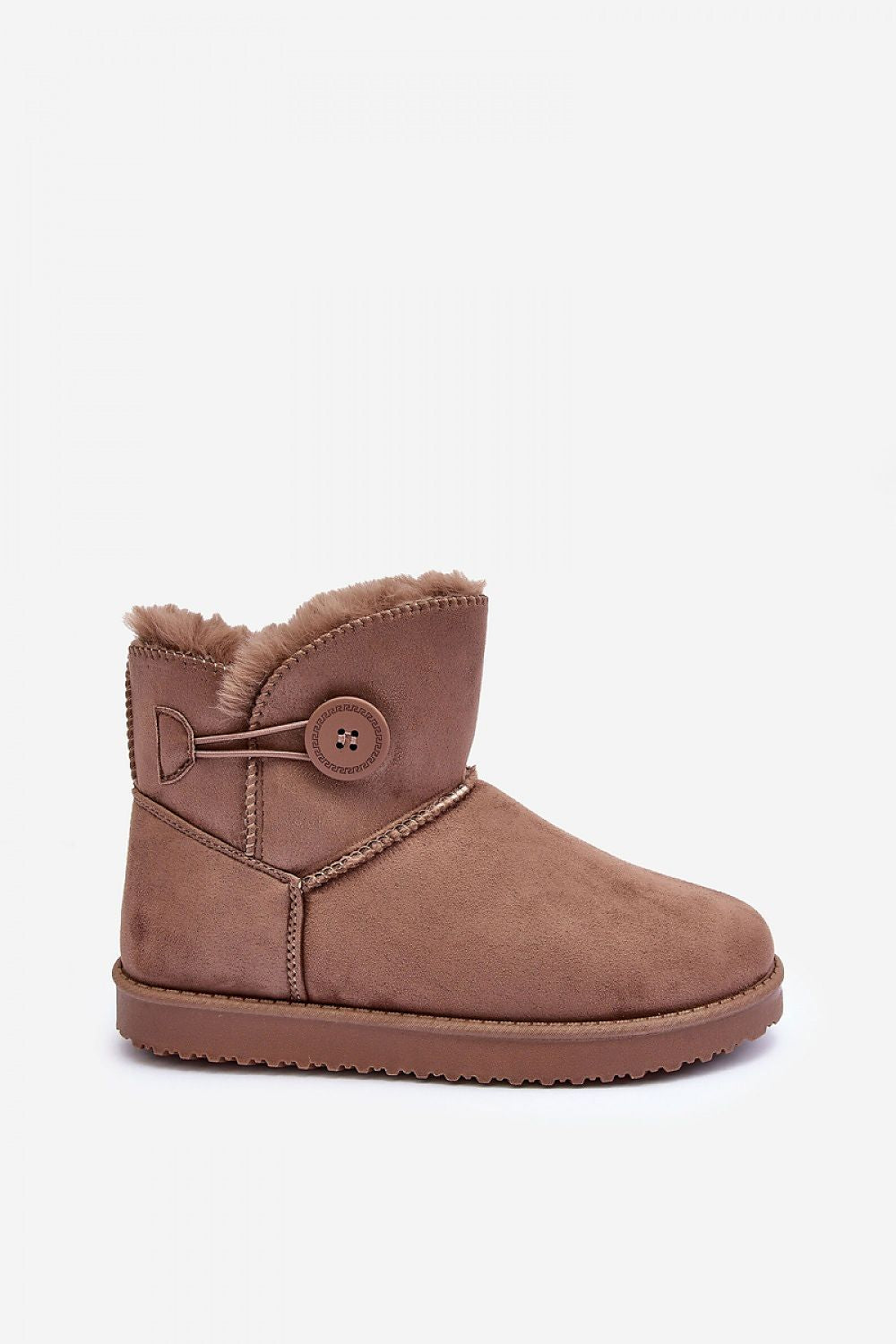 Elegant snow boots made from soft eco-suede, designed to keep feet warm and fashionable in cold weather.