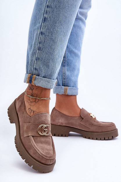 Luxury women's half shoes designed with a classic silhouette, crafted from high-quality leather for ultimate style and comfort.