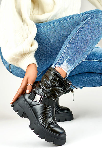 PRIMO Women's Fashionable Snow Boots showcasing a sleek design with a 16cm height, perfect for winter elegance and warmth.