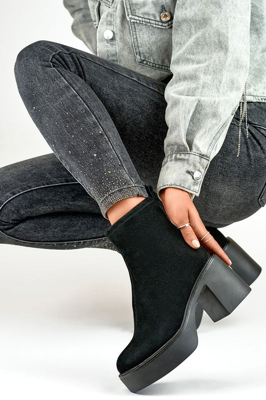 Elegant PRIMO high heel boots in natural leather featuring an 8cm stiletto heel, soft fur lining, and a 14cm upper height, perfect for autumn-winter fashion.