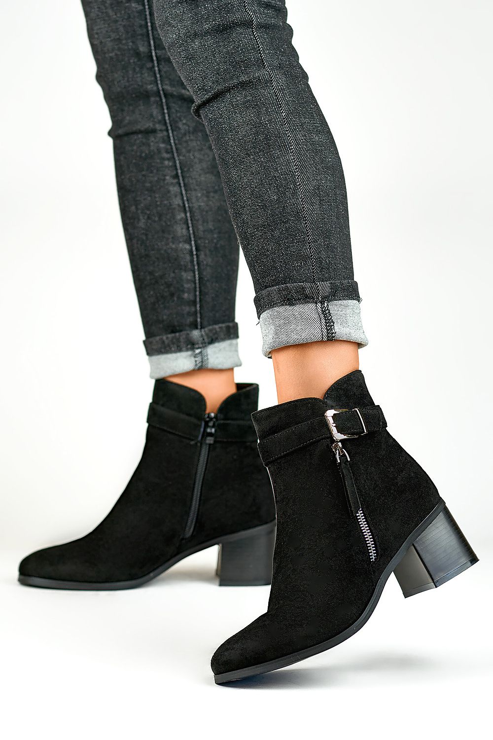 Sophisticated PRIMO winter boots with a 6cm heel, crafted from eco-suede and lined with plush fur for a chic seasonal look.