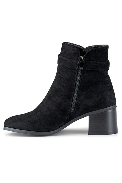 Elegant PRIMO autumn winter boots featuring a 6cm heel, crafted from eco-suede with a luxurious fur lining for warmth and comfort, perfect for stylish cold weather wear.