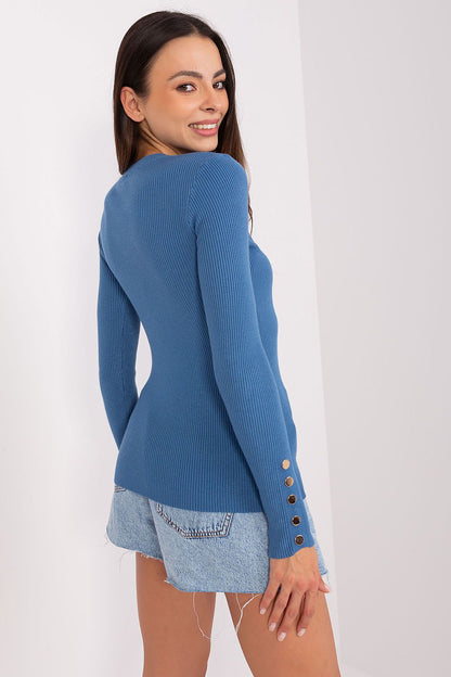Luxury viscose sweater designed for comfort and style, featuring eye-catching button details and ideal for seasonal layering.