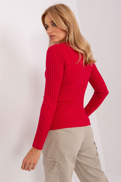 Timeless Women's Classic Ribbed Sweater by Factory Price featuring a versatile long sleeve design in luxurious fabric suitable for various occasions.