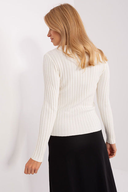 Timeless Women's Classic Ribbed Sweater by Factory Price, featuring a versatile long sleeve round neck design, perfect for any occasion. Elegant ribbed texture for a luxurious look.
