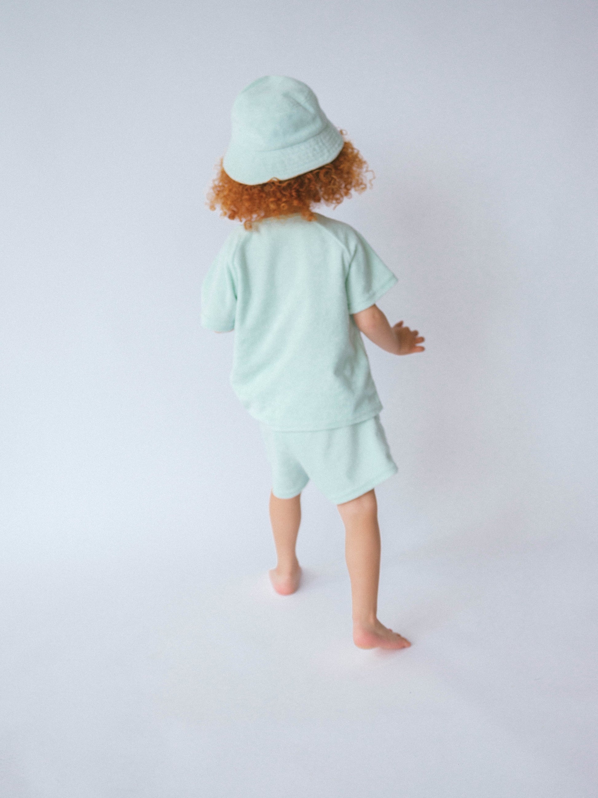 DreamBuy's luxurious 3-piece towelling cotton kids' outfit, featuring a personalised touch, ideal for summer celebrations and family gatherings, crafted for comfort and style for ages 6 months to 10 years.