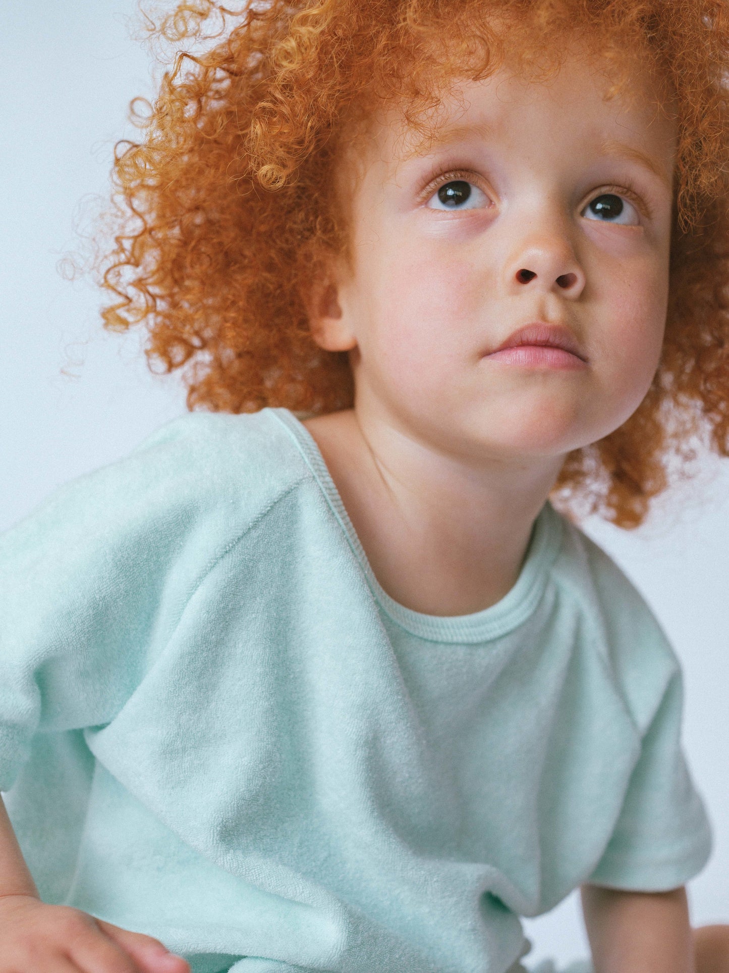 DreamBuy's premium Soft Mint Kids Summer Outfit set, showcasing soft towelling cotton fabric in a luxurious design, perfect for beach outings and sunny days, available in various sizes.