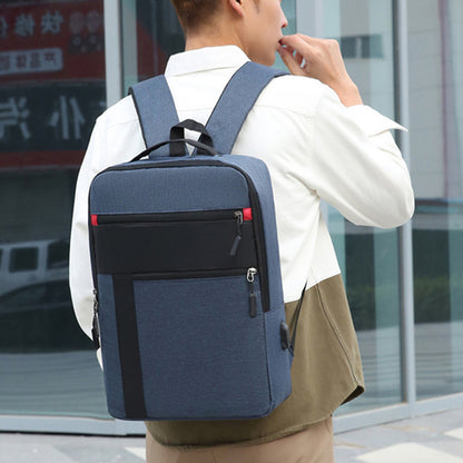 Dazzling Dreams Male Student Backpack displayed on a stylish male student, showcasing its sleek and modern design, perfect for daily use and adventures.
