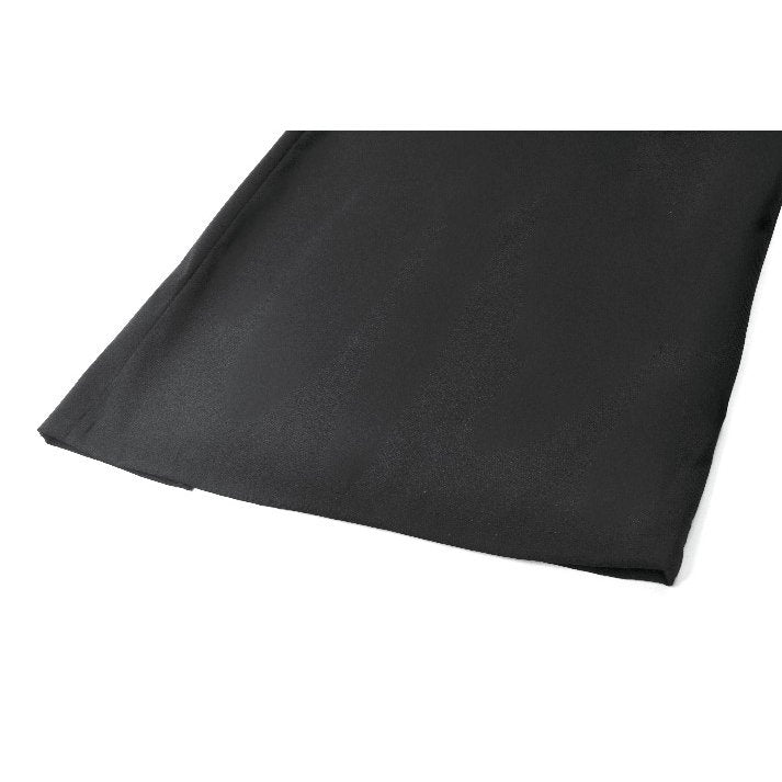 Flat lay of the Dark in Love layered goth skirt showcasing the high-quality polyester fabric and adjustable features, an ideal choice for bold fashion lovers.