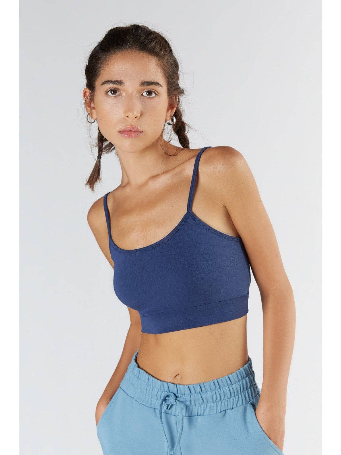 Elegant women's bra top made from breathable micromodal fabric, designed for comfort and movement.