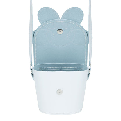 Interior view of the Premium Handmade Leather Daisy Barrel Bag, showcasing ample space for essentials with a stylish magnetic fastening.