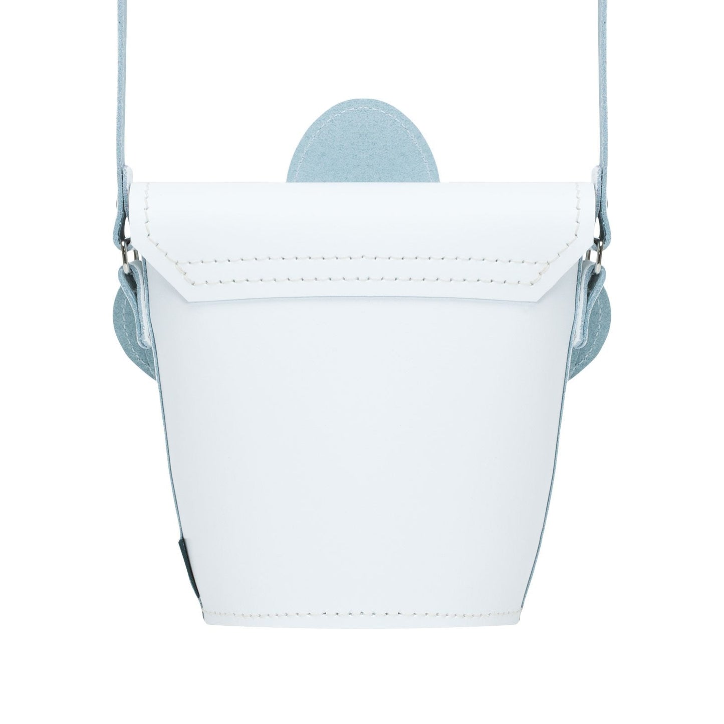 Adjustable crossbody strap of the Luxury Handmade Leather Daisy Barrel Bag, demonstrating versatility and comfort.