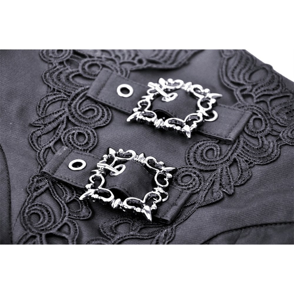 Dark in love lilith high waist pleated maxi skirt with em...