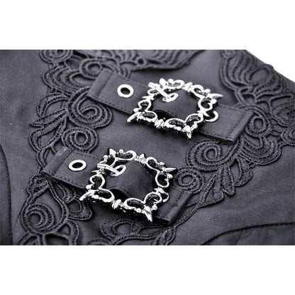 Dark in love lilith high waist pleated maxi skirt with em...