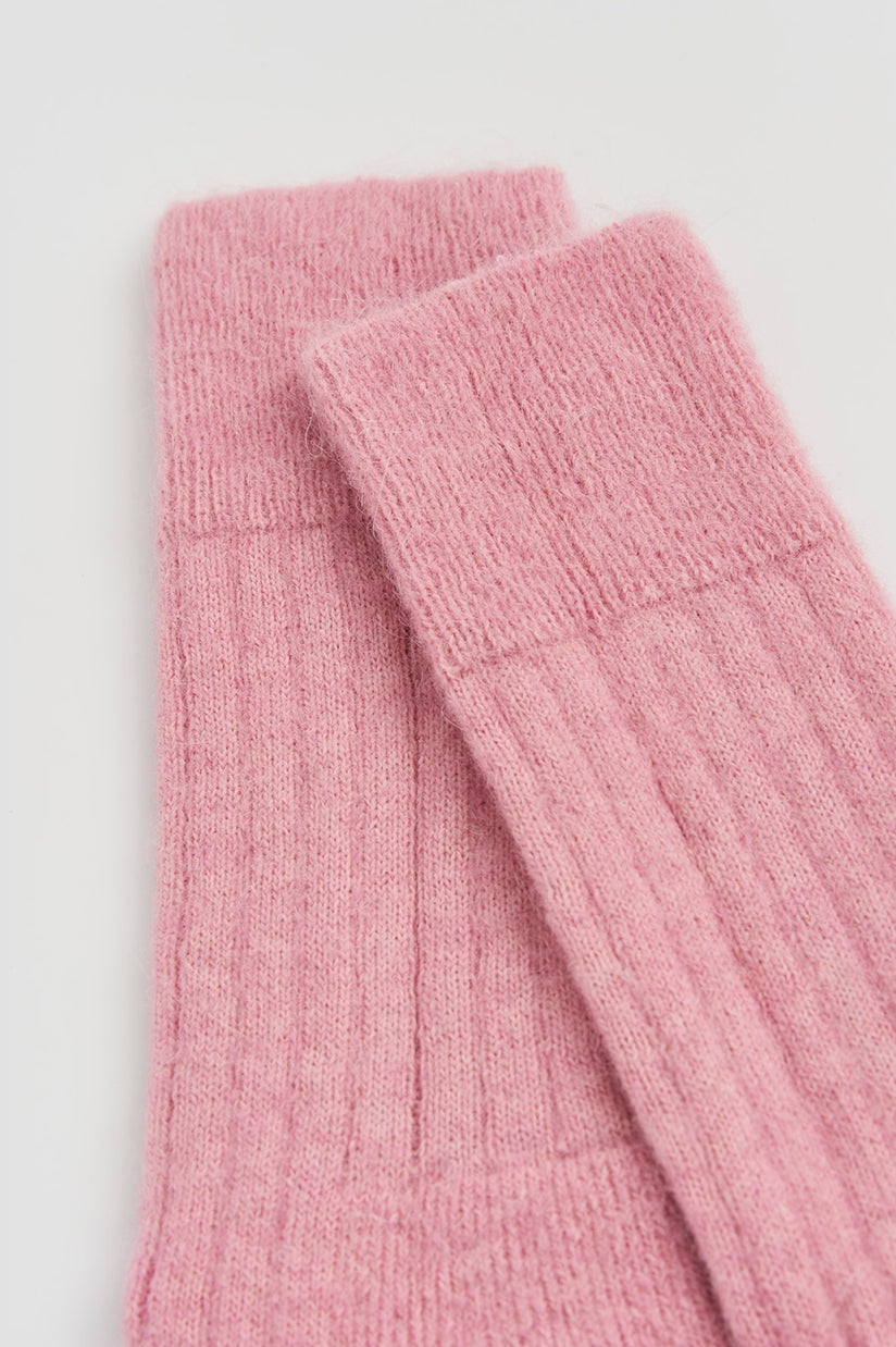 Stylish one size fits most alpaca bed socks, made from a soft blend for supreme comfort, ideal for lounging.