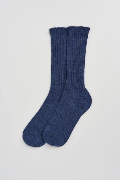 Luxurious chunky ribbed mohair socks, designed for warmth and comfort, handmade in the UK.