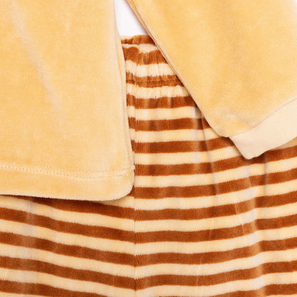 HelloBaby Velvet Pyjama Set - Light Brown