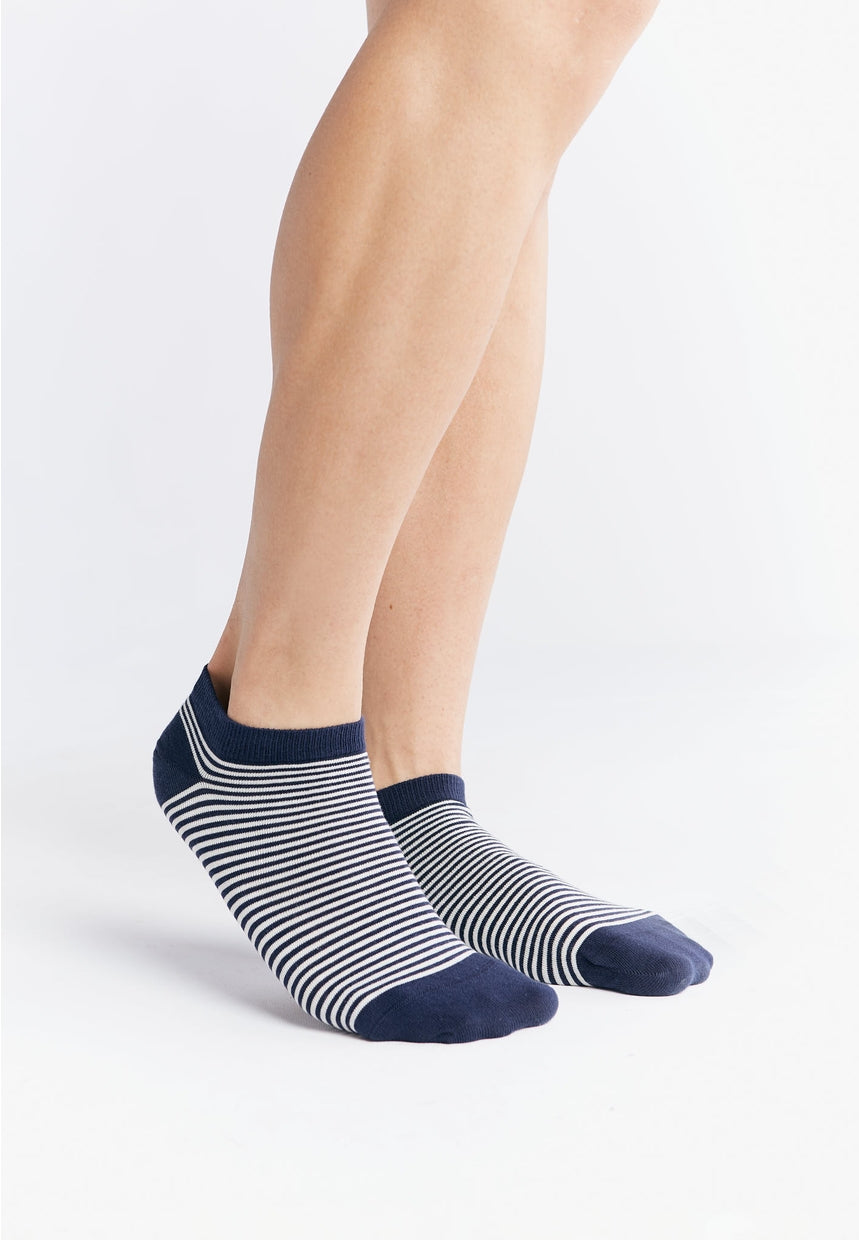 Luxury Organic Cotton Trainer Socks in elegant packaging, showcasing a soft and comfortable design.