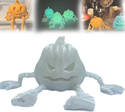 Halloween 3D Printing Pumpkin Decorations by Dazzling Dreams Studio showcasing a sinister grey pumpkin with limbs, ideal for stylish Halloween celebrations.