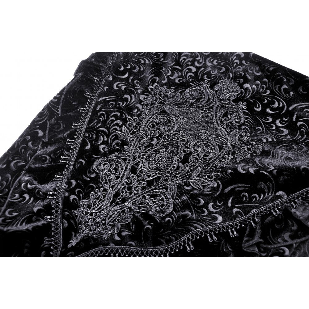 Back view of Dark In Love fishtail midi skirt showcasing corset-style ribbon lacing, designed for a flattering silhouette.