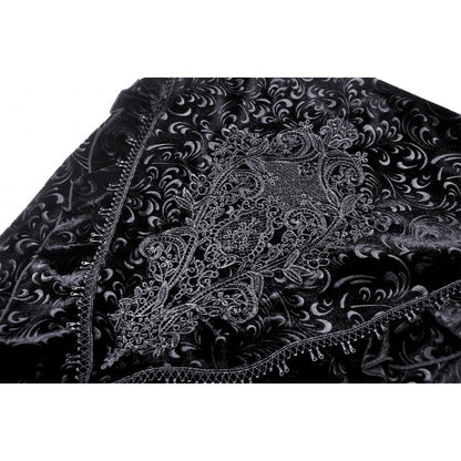 Back view of Dark In Love fishtail midi skirt showcasing corset-style ribbon lacing, designed for a flattering silhouette.