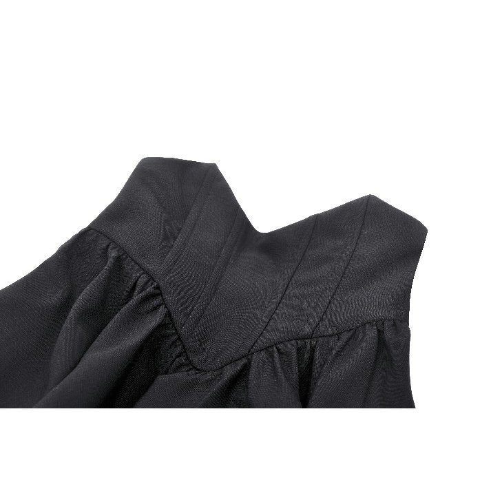 Back view of the Dark in Love Keziah High Waisted Skirt highlighting the smocked design for a comfortable and stylish fit.