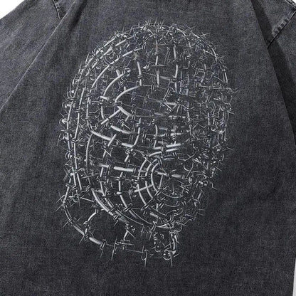 Ironhead Graphic Tee showcasing bold design and ultimate comfort by Dazzling Dreams Studio, ideal for edgy casual elegance.