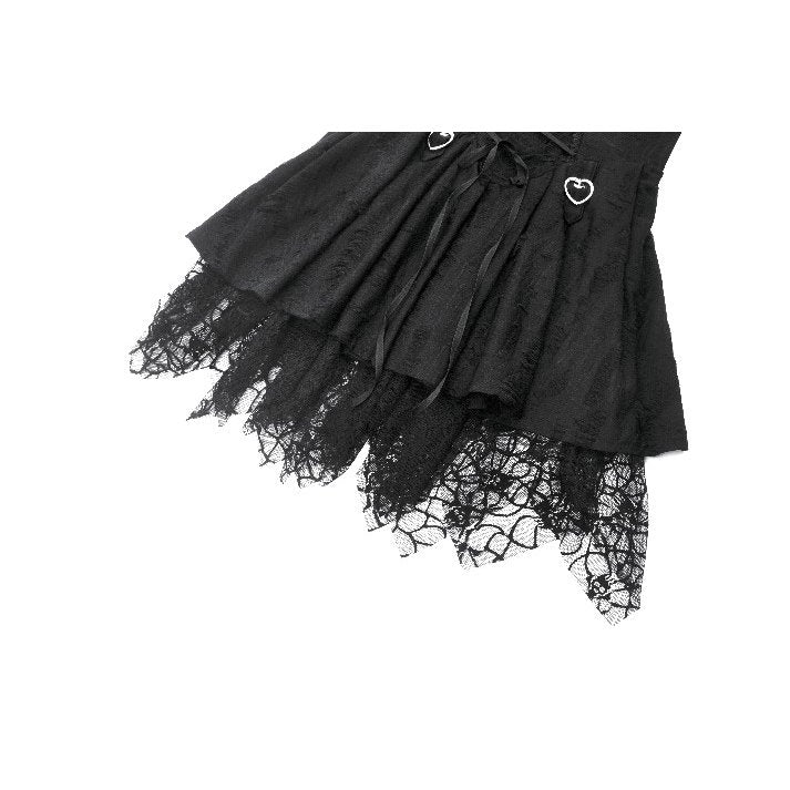 Back view of the Dark in Love Mortalis Dress showcasing the zipper closure and fitted silhouette.