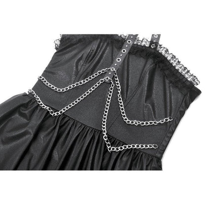 Full view of the Dark In Love Valentina Red Velvet Dress, displaying its figure-hugging silhouette and flowing sheer mesh fishtail hem, perfect for an elegant gothic evening.