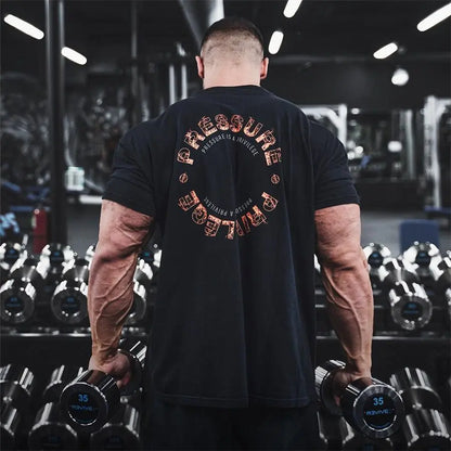 Men's Summer Gym Sports Tee by Dazzling Dreams Studio showcasing advanced breathable fabric and moisture-wicking technology for ultimate comfort during workouts.