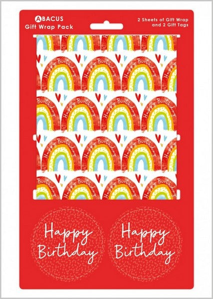 Gift wrap pack - rainbows