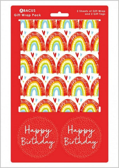 Gift wrap pack - rainbows
