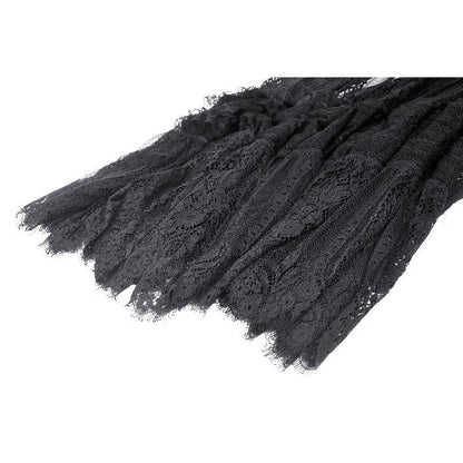 The Kelilah Lace Hi-Low Dress displayed flat, capturing its exquisite craftsmanship and elegance.