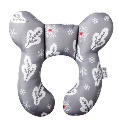 U-Shaped Infant Pillow by Dazzling Dreams Studio adorned with a sophisticated floral design, ideal for ensuring exceptional neck support and stylish nursery decor.