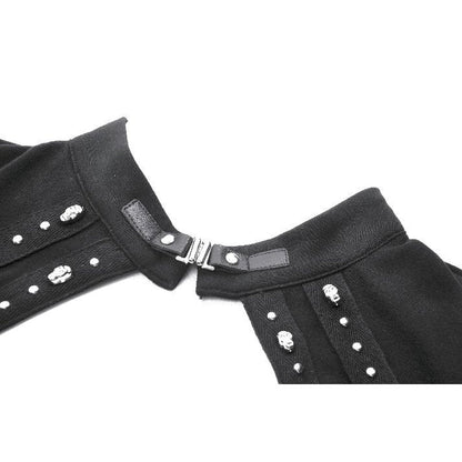 Back view of the Dark In Love Seraphine Black Lace Top, featuring the chic zip closure and flattering tailored seams.