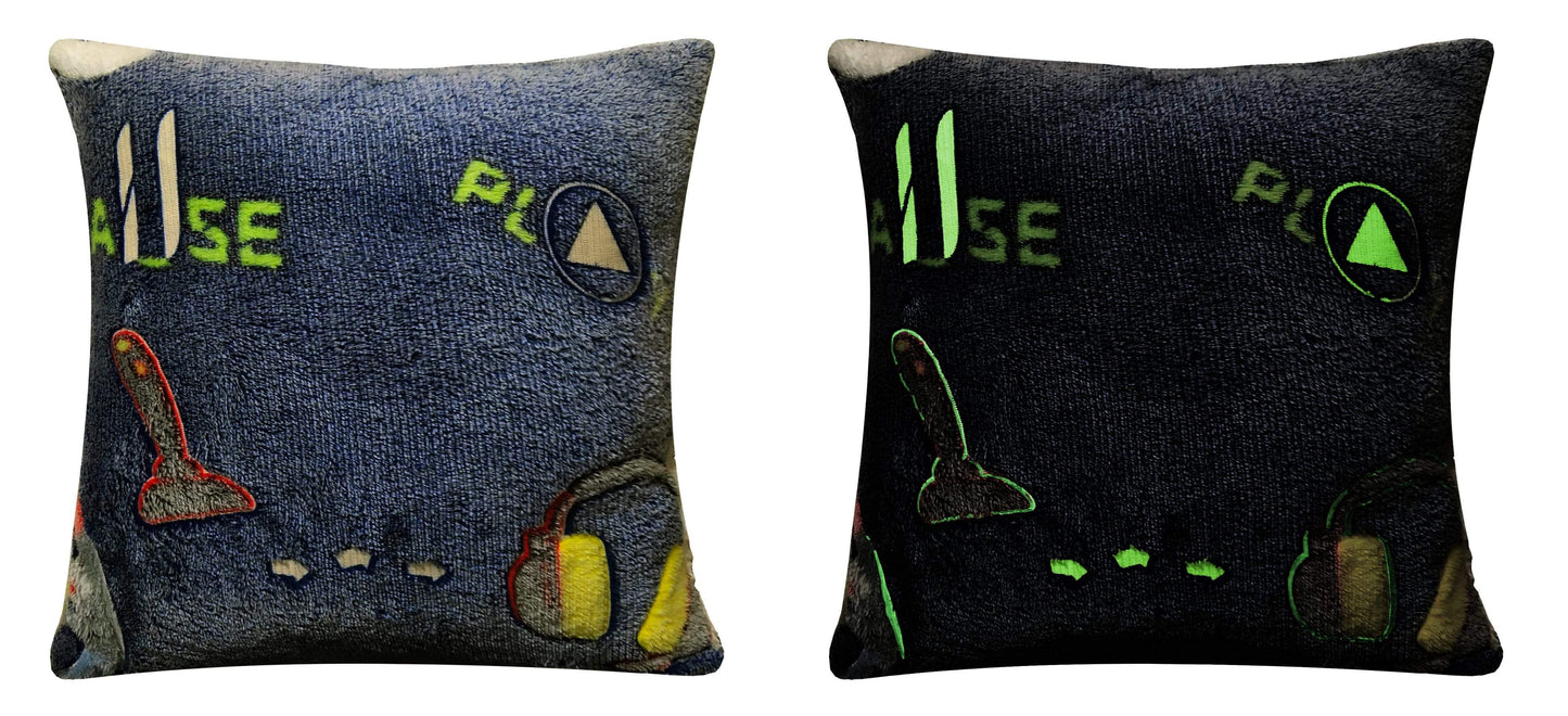 Luxurious Glow In The Dark Teddy Fleece Duvet Set for Kids, featuring a beautiful slate colour that radiates warmth and charm, perfect for creating a magical bedtime experience.