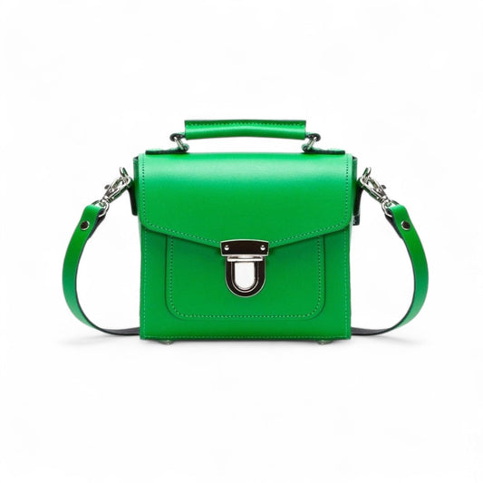Handmade Green Leather Sugarcube Handbag - Trendy Adjustable Crossbody & Clutch - Sizes S, Plus & Grande