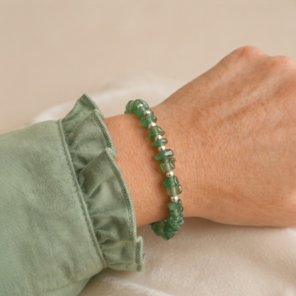 Green Agate Gemstone Bracelet