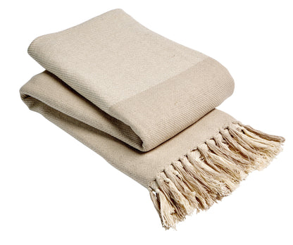 Versatile handwoven pure Indian cotton throw blanket in multiple sizes, designed for sophistication and comfort, perfect for enhancing any home decor.