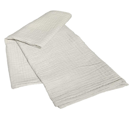 Luxurious Hilton Reversible Throw Blanket by OLIVIA ROCCO, featuring a soft cotton quilted design in elegant sage green and natural shades, measuring 130 x 170 cm, perfect for adding sophistication to your home decor.