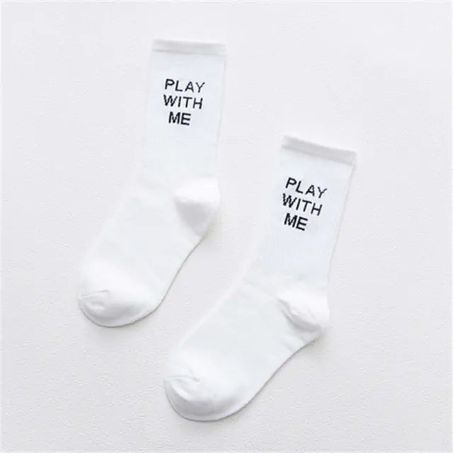 women's / Girl's Street SportsSlogan  Socks