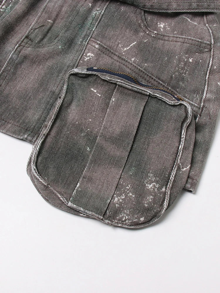 Women's distressed Designer  Denim Skirt