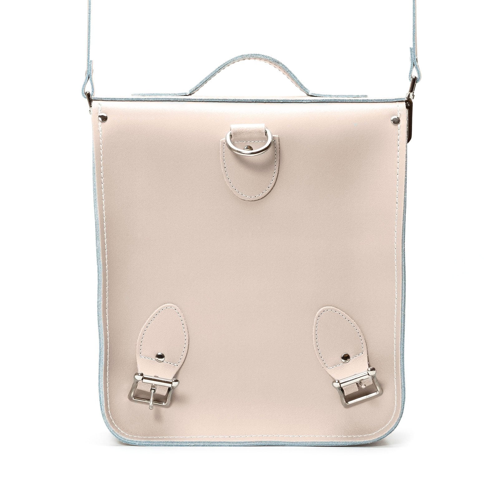 Adjustable shoulder strap detail on the Zatchels Iced Coffee City Backpack, exemplifying comfort and luxury in design.