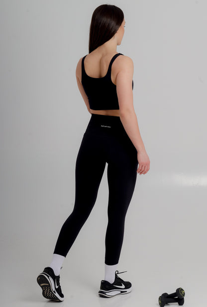 Incl.usiveinc Active Black Sports Bra - High Support, Breathable Fabric, Sizes S-XL