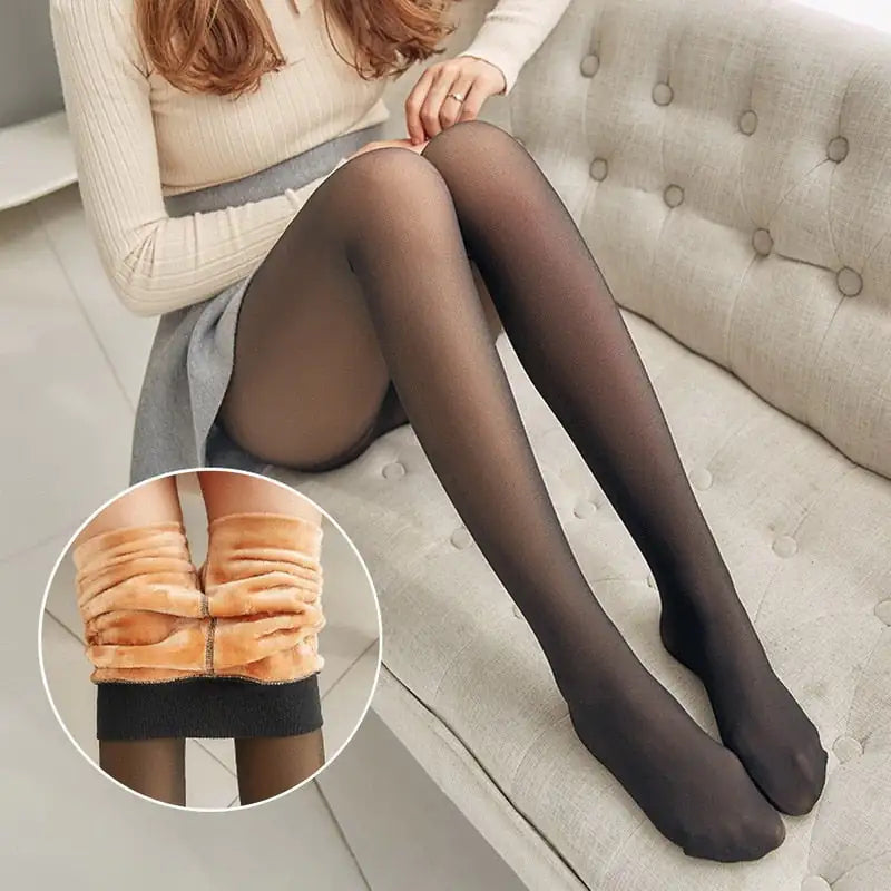 Women's Transparent Tights with Fishnet Pattern