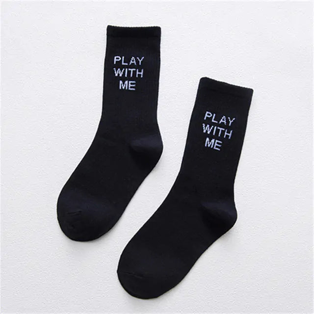 women's / Girl's Street SportsSlogan  Socks