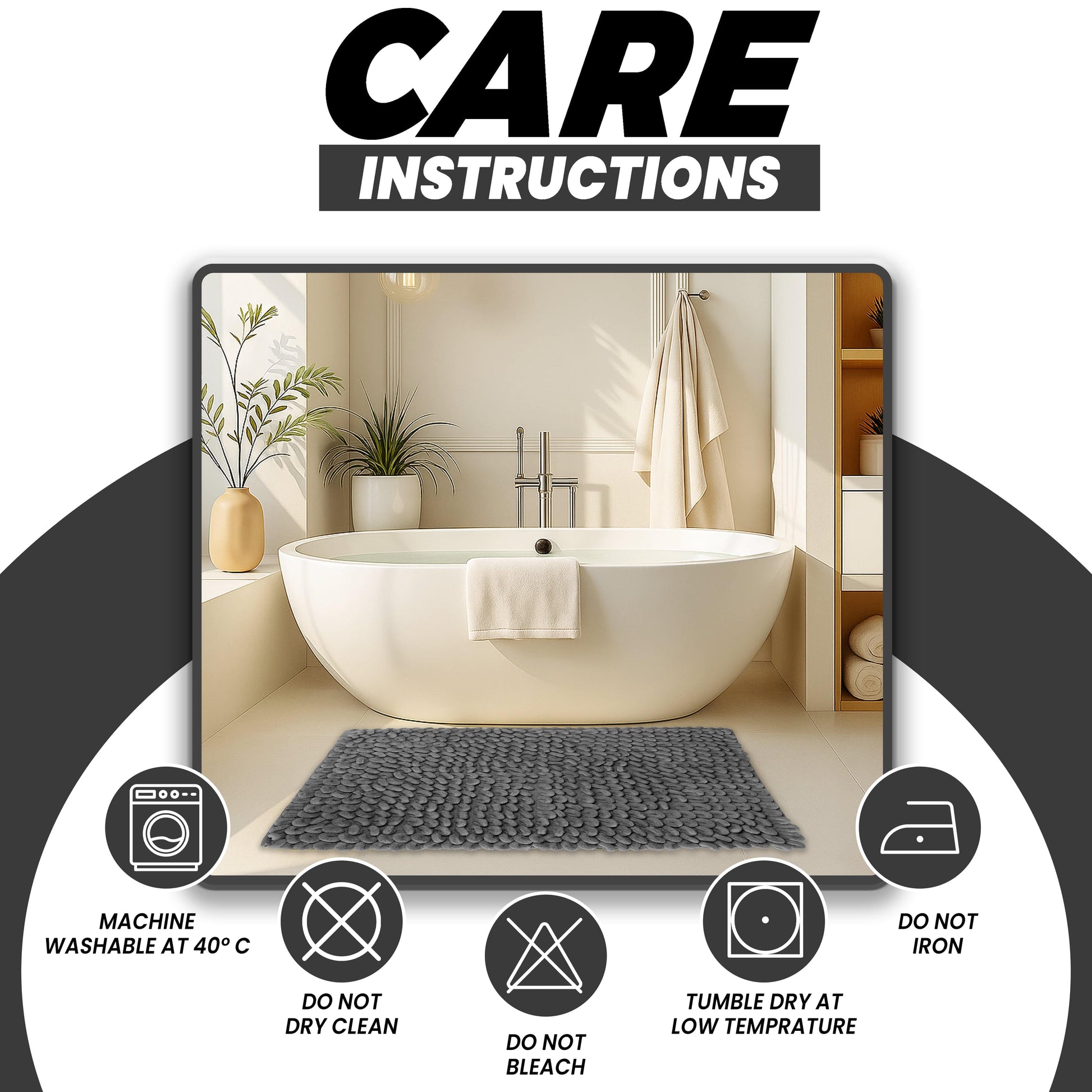 Stylish sage green Jumbo Loop Bath Mat by OLIVIA ROCCO, featuring superior water absorbency and anti-slip backing for safe, elegant bathroom decor.