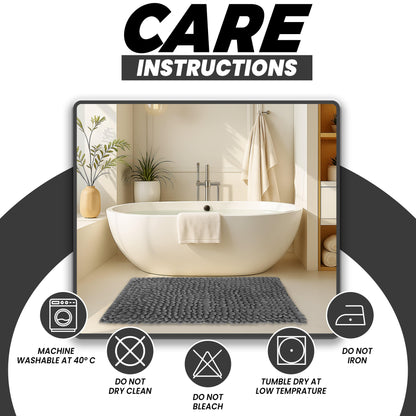 Stylish sage green Jumbo Loop Bath Mat by OLIVIA ROCCO, featuring superior water absorbency and anti-slip backing for safe, elegant bathroom decor.